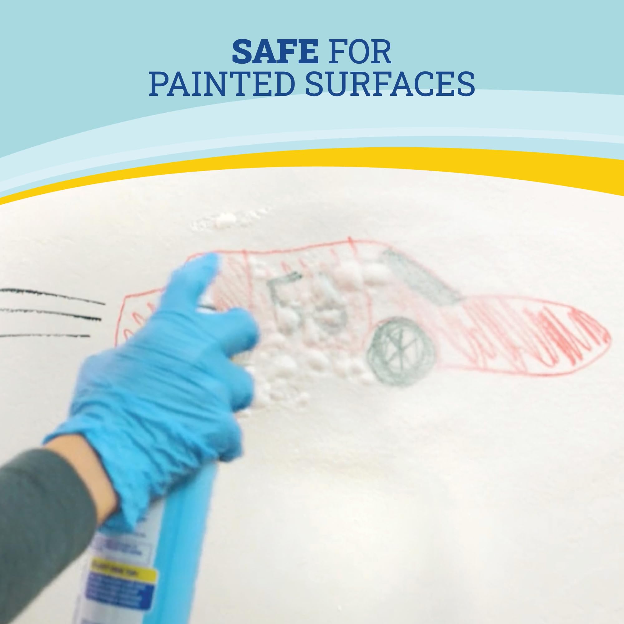 Zep Home Pro Foaming Scuff & Mark Eraser, Paint Safe Surface Cleaner, 18 oz, for Doors, Walls, Molding, Cabinets, Removes Fingerprints, Smudges, Stains