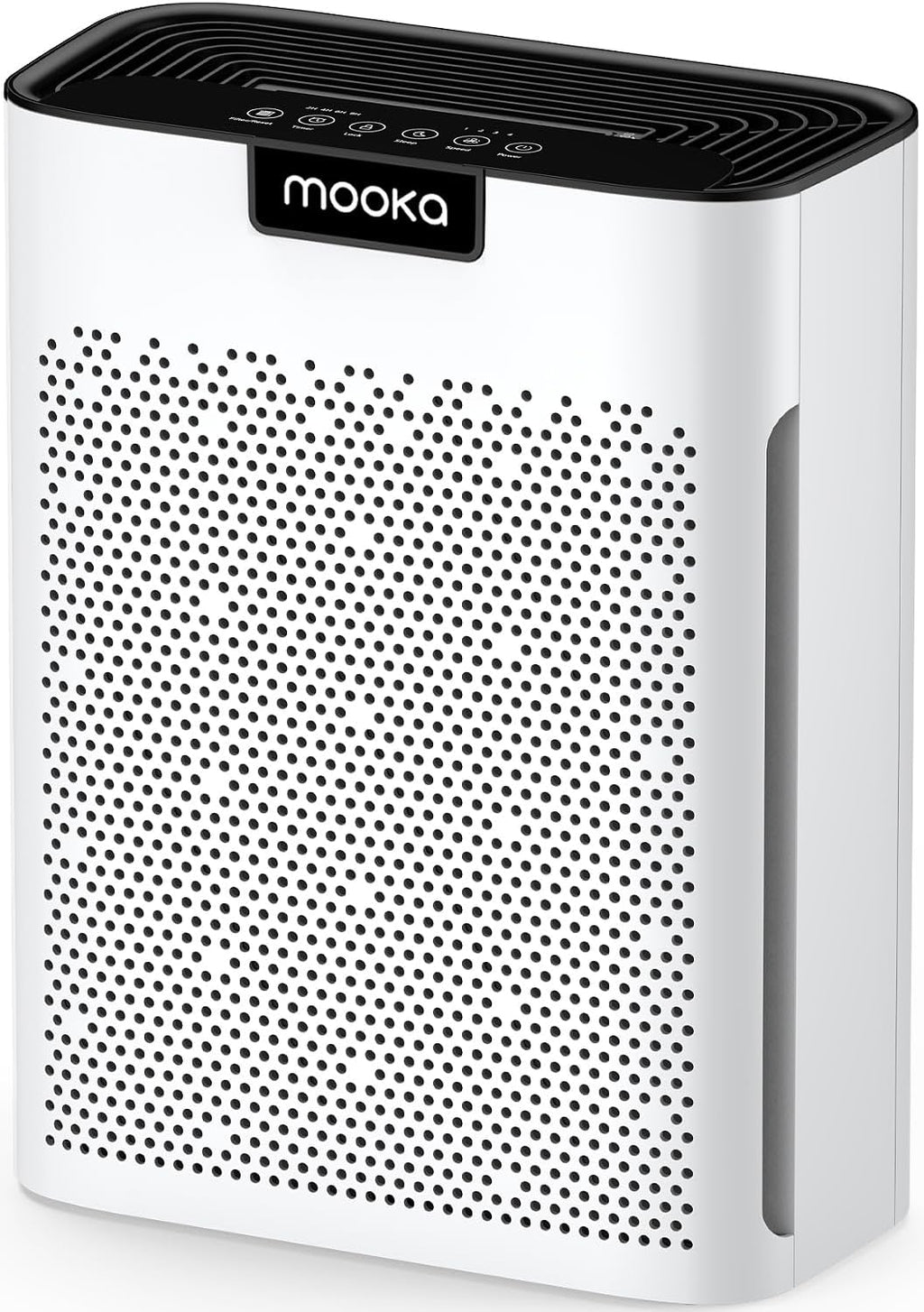 MOOKA H13 HEPA Air Purifier - Large Room Coverage Up to 2200 Ft² | Washable Filters & Fragrance for Smoke, Dust, and Pet Odors - KJ190 White