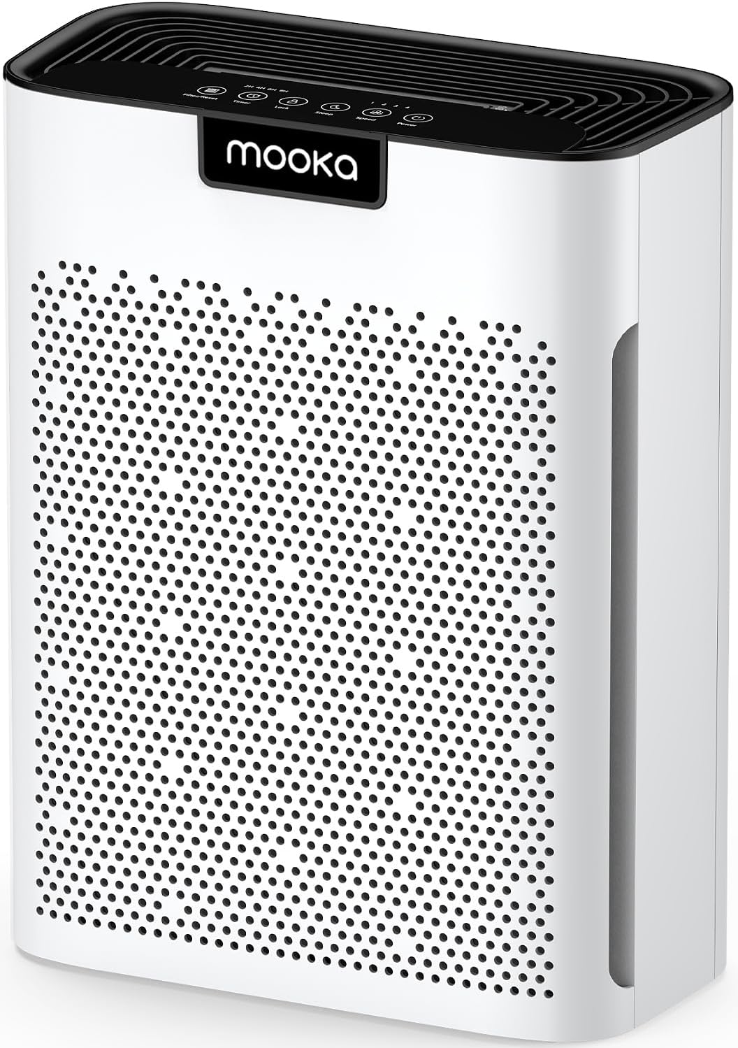 MOOKA H13 HEPA Air Purifier - Large Room Coverage Up to 2200 Ft² | Washable Filters & Fragrance for Smoke, Dust, and Pet Odors - KJ190 White