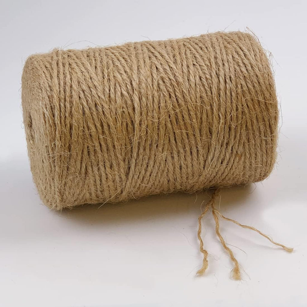 PerkHomy Natural Jute Twine - 600 Feet Long String for Crafts, Gift Wrapping & Gardening (Brown, 2mm)