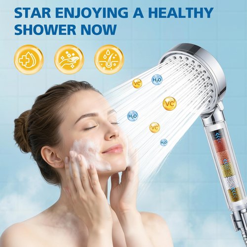 4 Pack Replacement Filters Compatible with Cobbe Handheld Shower Head, Water Soften Filters for Hard Water Chlorine, Fluoride and Heavy metals, Improve Skin & Hair