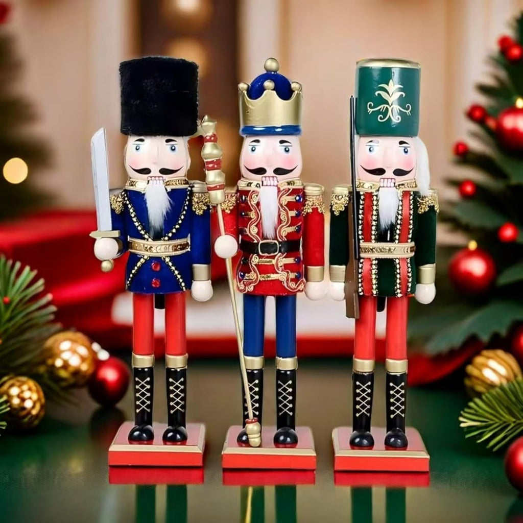 Regine Switzerland 15-Inch Christmas Nutcracker Figure - Hand-Painted Wooden Holiday Decor