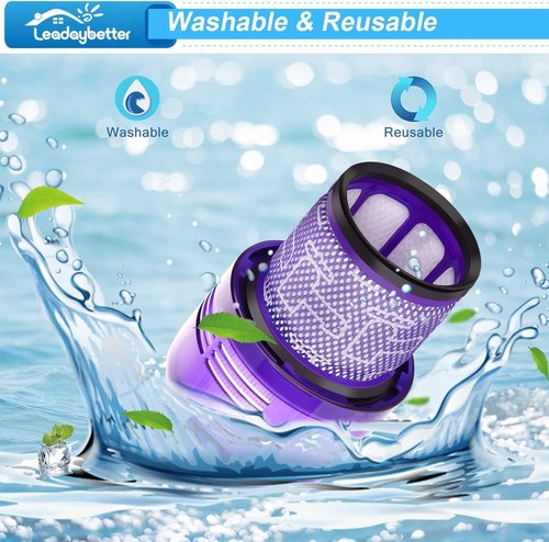 Leadaybetter Filter Replacement for Dyson V11 & V15 | 3-Pack Compatible with Multiple Models