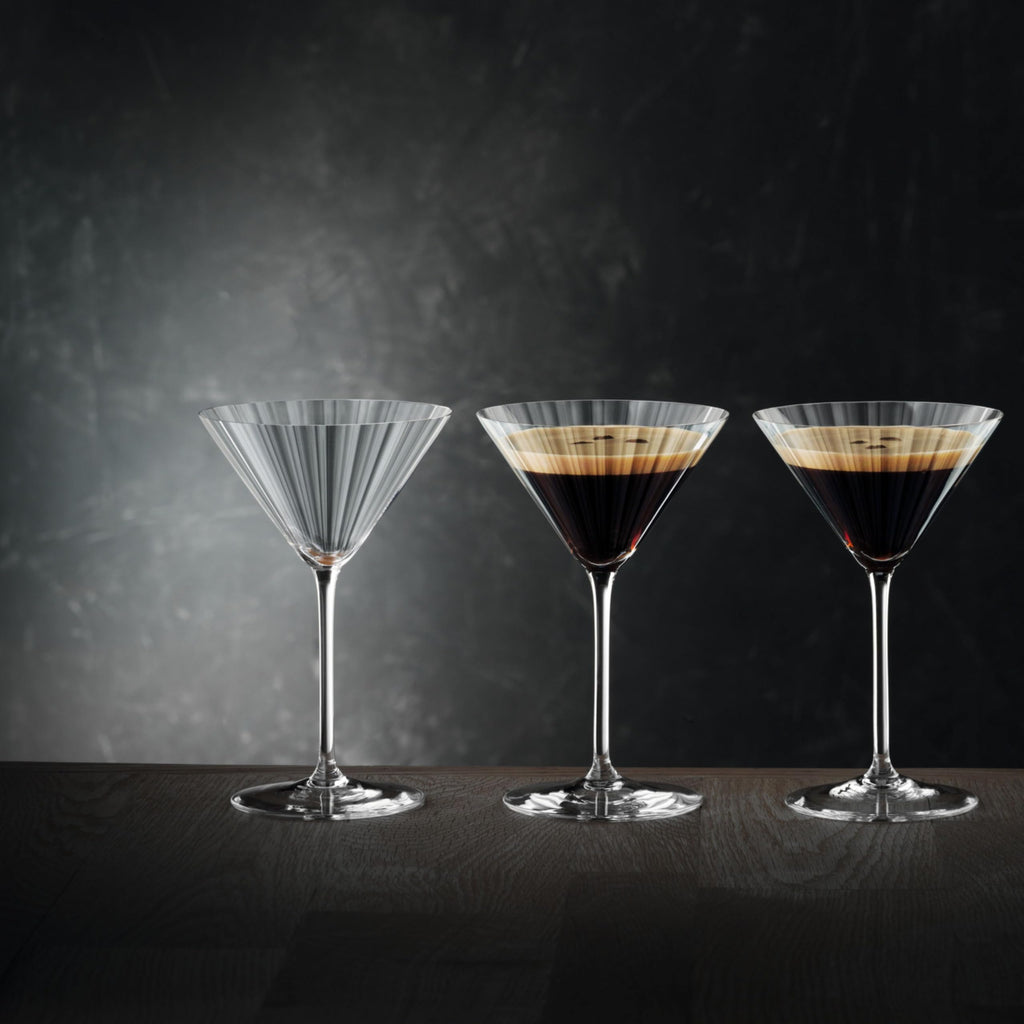 Spiegelau Espresso Martini Glass, Crystal Martini Glasses for Cocktails, Dishwasher Safe, Diamond Cut Glassware for Home Bar, 8.4 oz, Set of 4