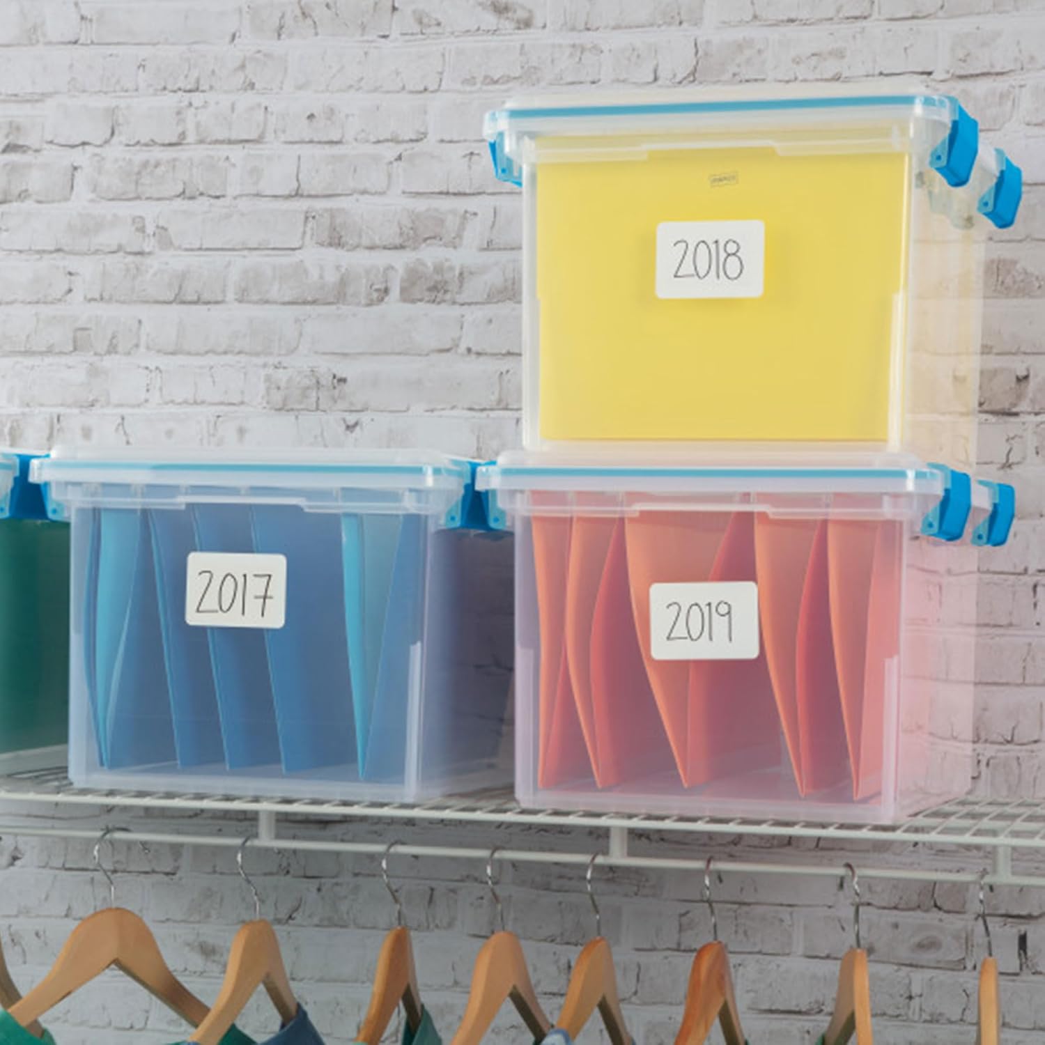Sterilite 8-Pack Gasket Box | Weather-Resistant Storage Bins with Latching Lids - 32 Quart Heavy-Duty Organizers