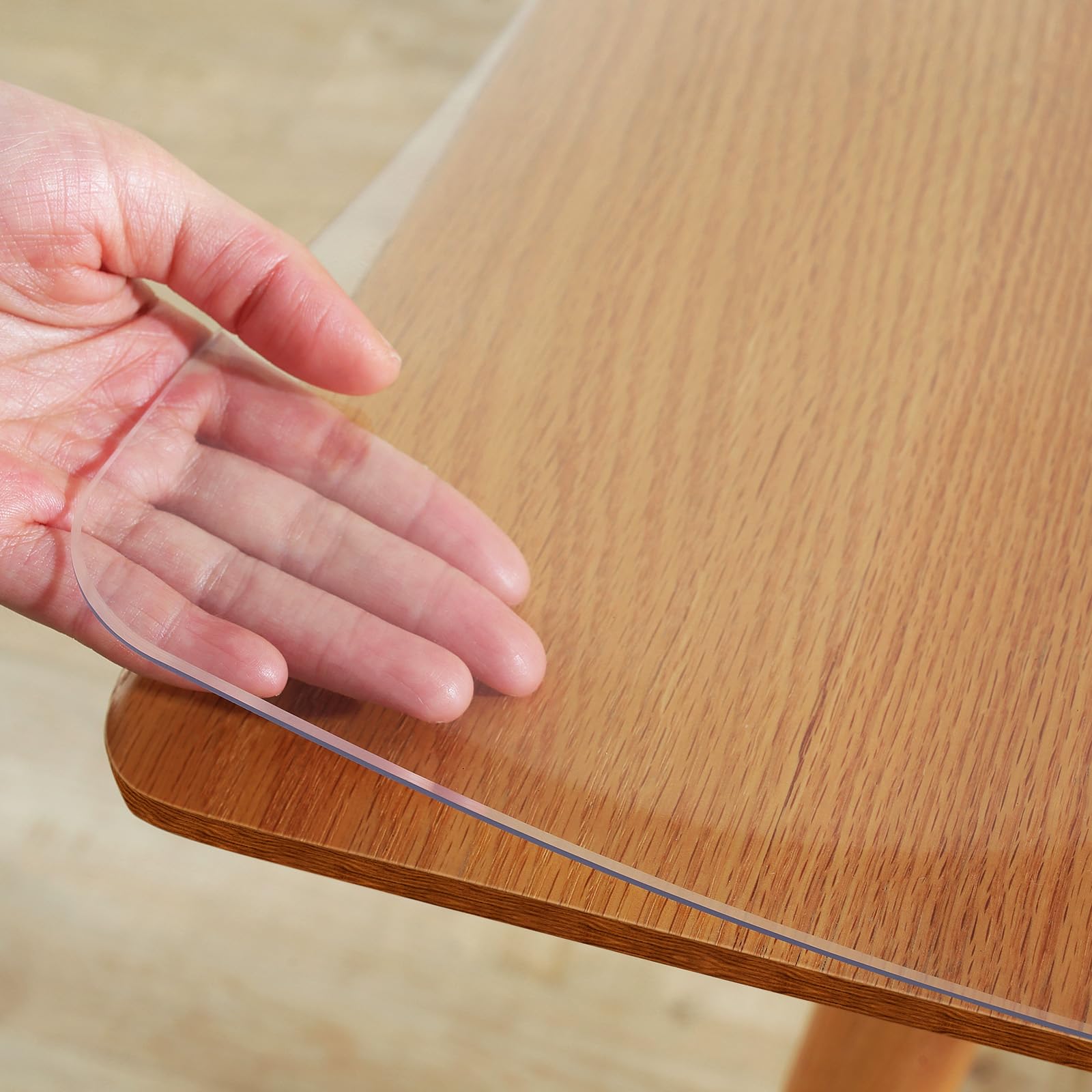 Warmstar Clear Table Protector, 2mm Thick, 42x120Inch Table Cover, Desk Mat for Coffee Table, Writing Desk, Dining Room