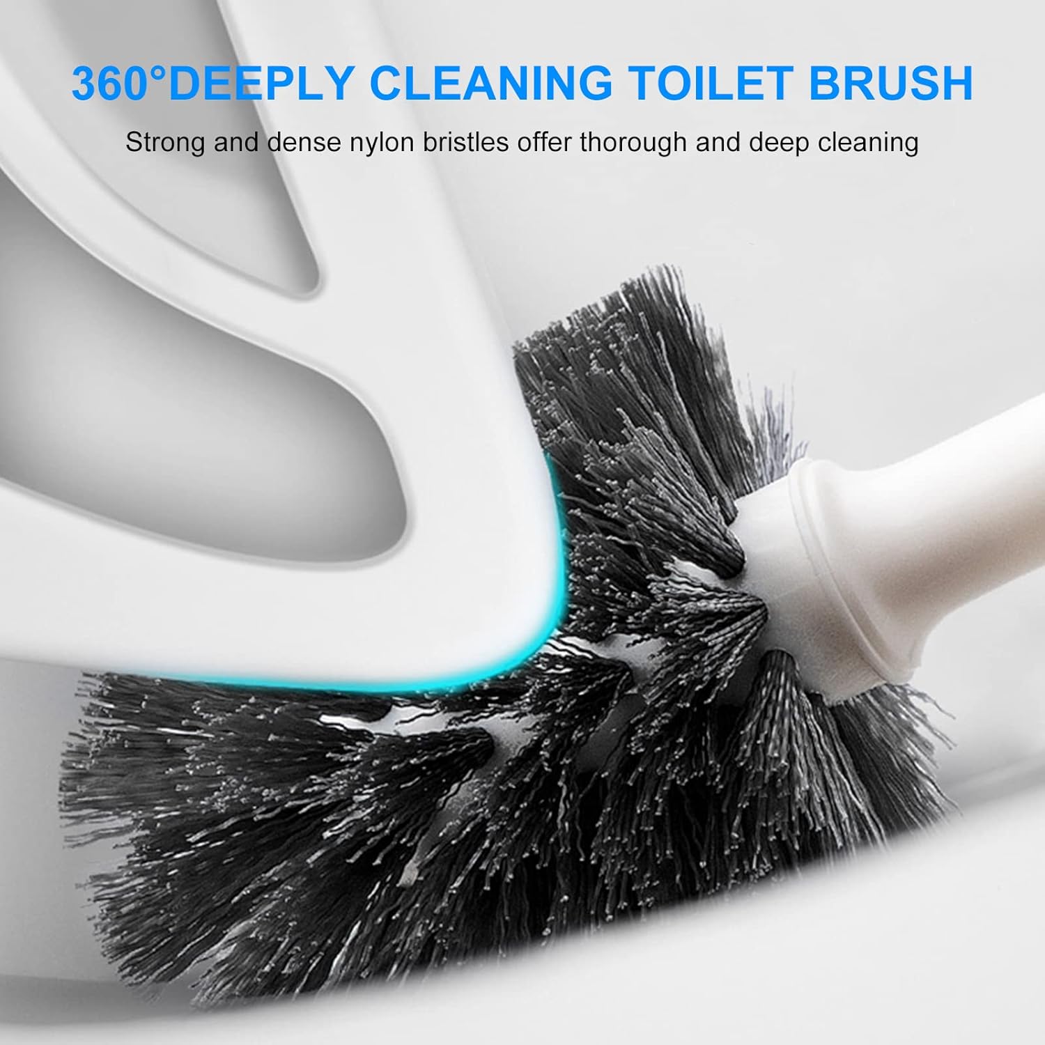 SetSail Toilet Brush and Plunger Set | Heavy-Duty Bathroom Cleaning Tools - 2 Pack, White