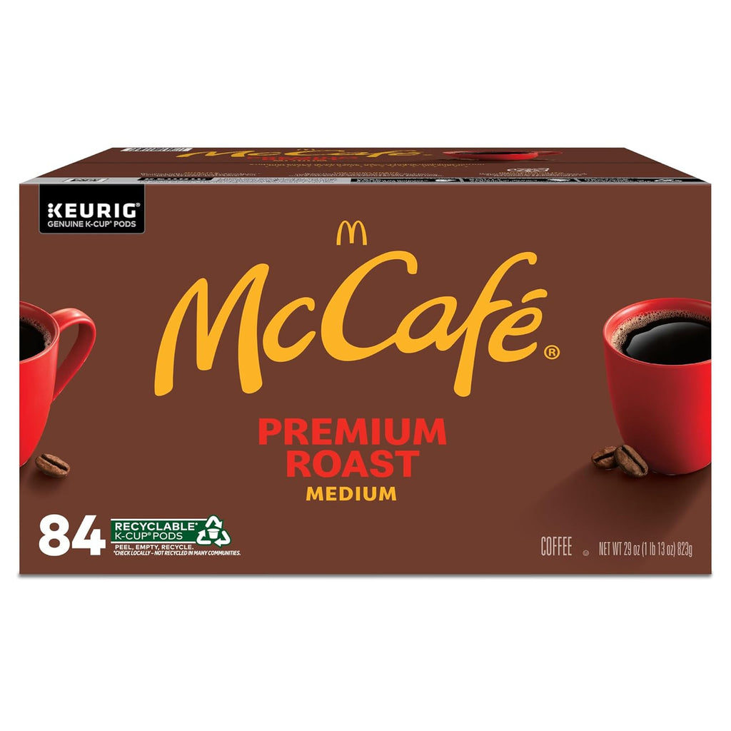 McCafe Premium Roast Coffee - Medium Roast Single Serve K-Cup Pods | 84 Count for Convenient Brewing