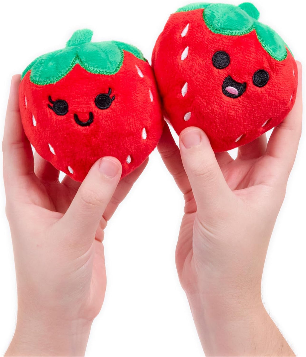 Relatable Emotional Support Strawberries - Cuddly Plush Toys | 5 Squishy Stuffed Animals with Basket