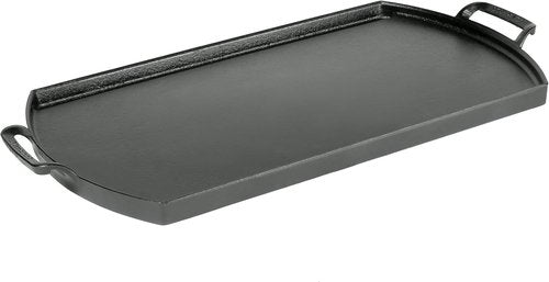 Lodge Blacklock Cast Iron Double Burner Griddle - Triple Seasoned for Indoor & Outdoor Cooking | 10" x 20" Size