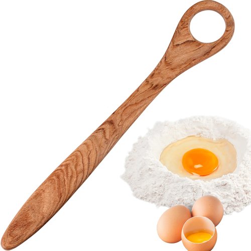 Vtuna Wooden Danish Dough Whisk, Bread Whisking Tool for Mixing Sourdough, Egg and Flour Mixer Whisk, Traditional Bread Baking Tools and Supplies.