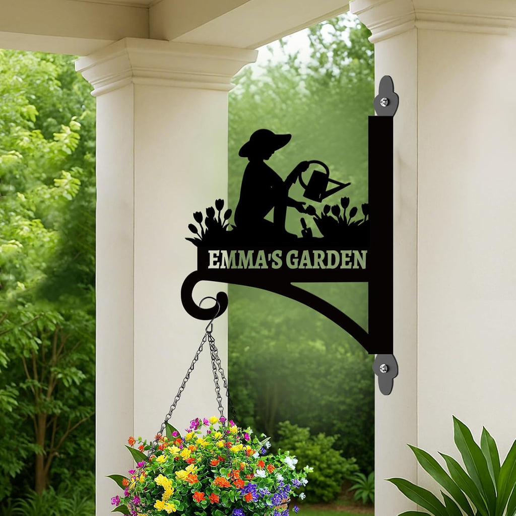 Skiennix Personalized Metal Plant Hangers - Heavy Duty Indoor & Outdoor Wall Bracket | Perfect for Bird Feeders & Lanterns