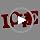 Wooden Love Sign Table Centerpiece 4-Piece Retro Dining Decor