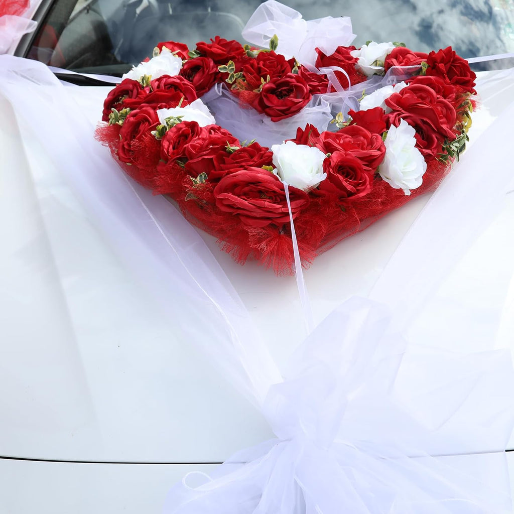 Skiennix Heart Floral Foam Cage - Ideal for Fresh Flowers | Includes Wet Foam Blocks & Suction Cup