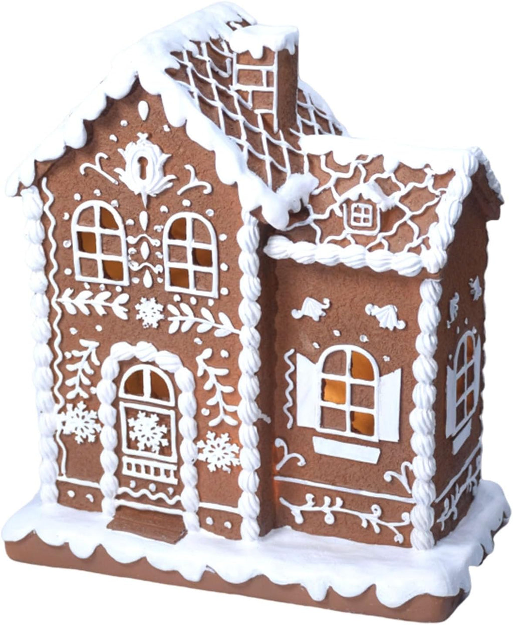 Sheaifun Gingerbread House Decor - LED Illuminated Indoor Christmas Decoration | 9x5x10.2 Inch