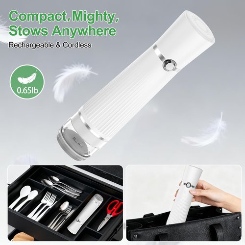 KITHELP Vacuum Sealer for Food, Food Saver Vacuum Sealer Machine + 30 Reusable Vacuum Bags, Compact Handheld Vacuum sealer for Preservation Chef and Home