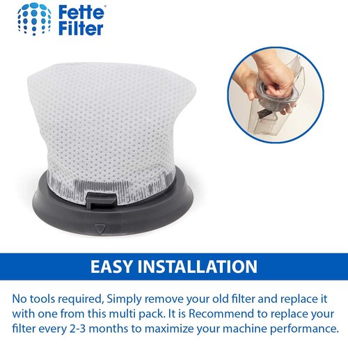 Fette Filter - Hand Vacuum Filter Compatible with Bissell Bolt Stick. Compare to Part # 1479 (pack of 6)