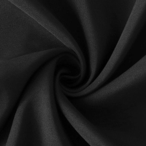 FOLINS&HOME Black Heavy Duty Cloth Napkins Set of 4 - Decorative 17x17 Inch Polyester Napkins with Hemmed Edges, 210GSM, Washable & Reusable for Dinner, Wedding, Party, Banquet & Everyday Use