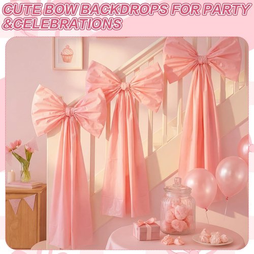 Frienda Giant Pink Wall Bows - 9 Pcs Large DIY Decorations for Baby Showers & Weddings