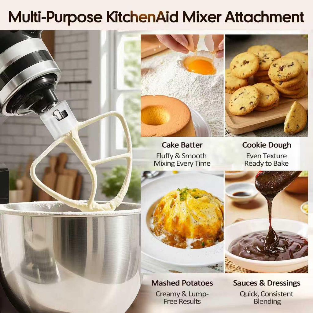 Coated Flat Beater Replacement for KitchenAid 4.5-5 Qt Tilt-Head Stand Mixer, Durable Paddle Attachment for Efficient Mixing & Easy Cleanup,Replacement K45B