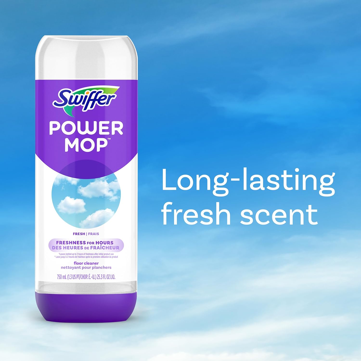Swiffer PowerMop Floor Cleaning Solution - Fresh Scent Refills, 25.3 fl oz | 2 Pack