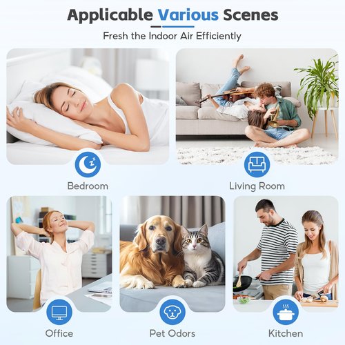 2-pack ZQA-4000C Replacement Filter, Compatible with ADTARK & VNIUP ZQA-4000C, FancyBark ZQA-4000Air Purifier, True H14 HEPA Filter