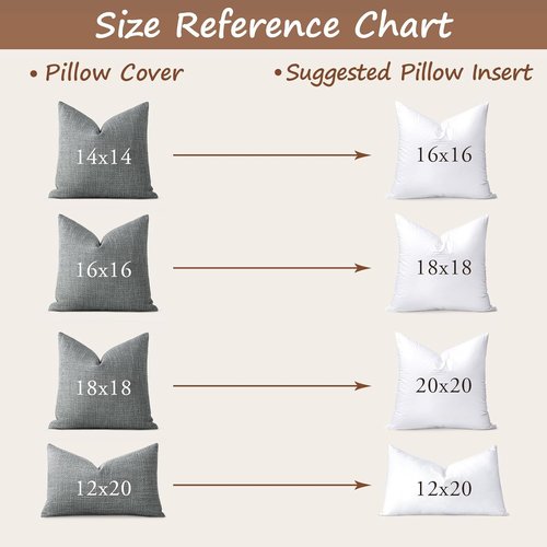 Artscope Synthetic Down Pillow Insert - Ultra Soft Fluffy 20x20 Down Alternative Throw Pillows | Set of 2, White