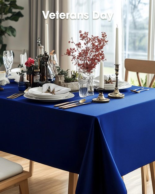 Pureegg Plastic Table Cloth Disposable 8 Pack, 54 x 108 Inch Table Cloths, Graduation Decorations Class of 2025, Graduation Party, Tablecloths, Rectangle, Plastic Cover, Leakproof & Sturdy, Navy Blue