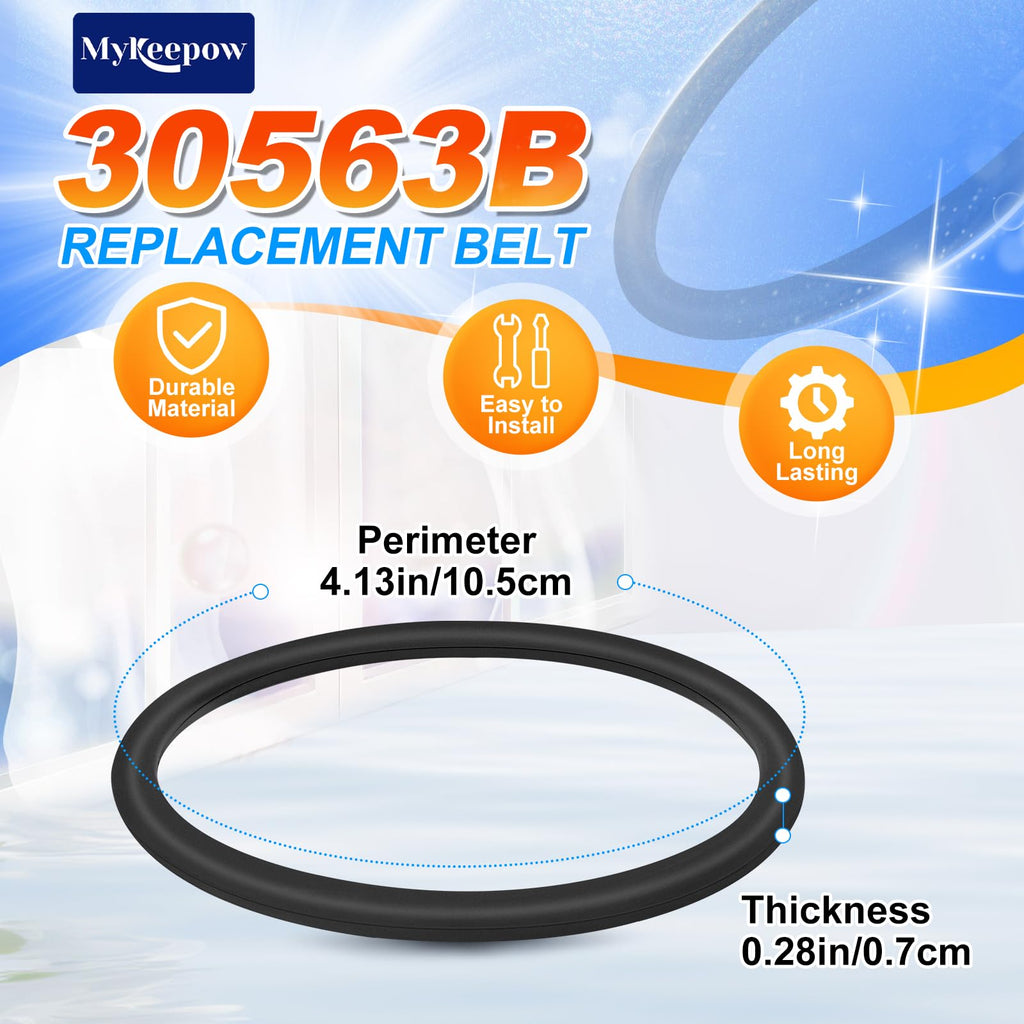 MyKEEPOW Vacuum Belts for Sanitaire Commercial Upright SC679, Round Belt for Eureka Vacuum Cleaner,Replace Parts 30563B, 30563A, 6 Pack