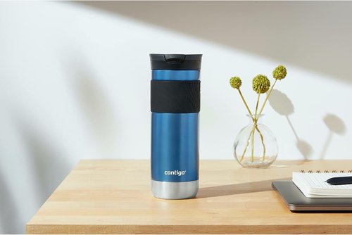 Contigo Byron Travel Mug - 20oz Vacuum-Insulated, Leak-Proof, BPA-Free | Blue Corn - Ideal for Coffee & Water