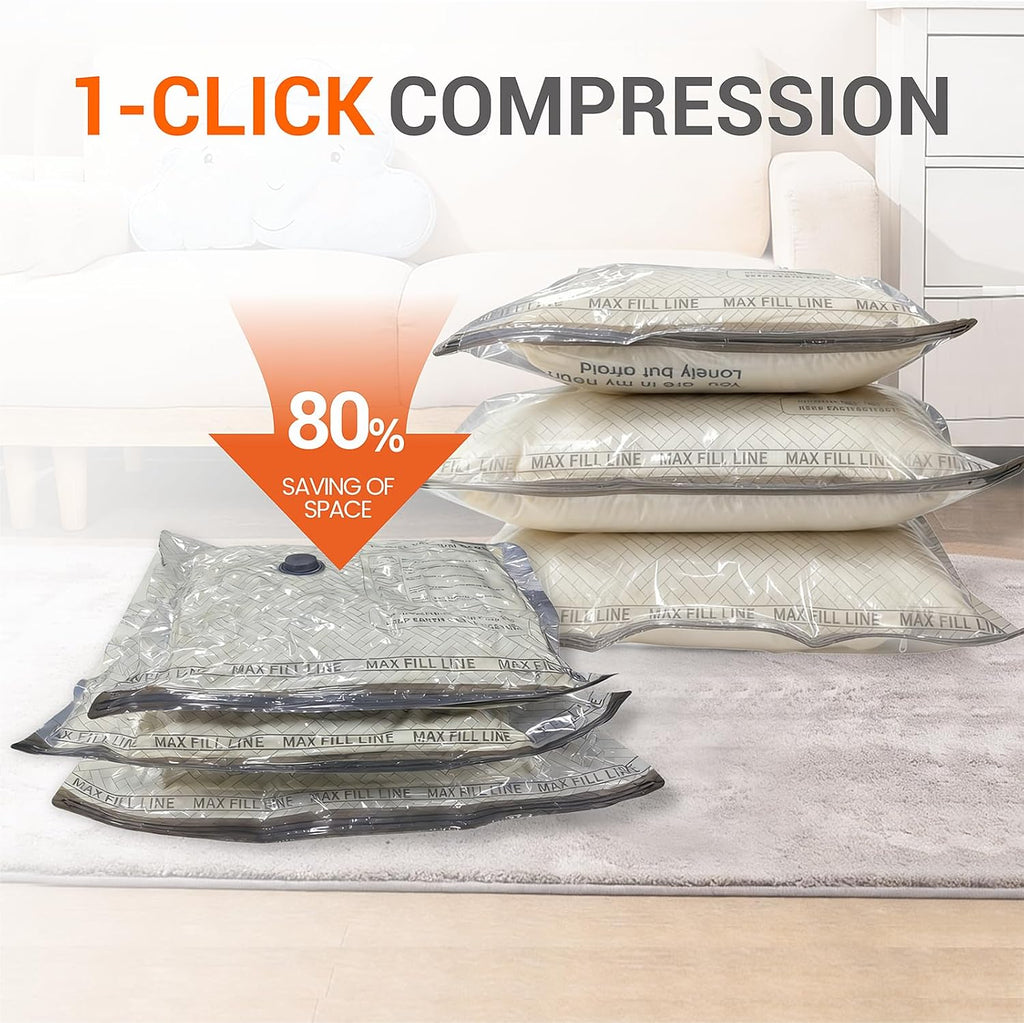 Skiennix Travel Vacuum Storage Bags - Electric Wireless Pump & Compression Solution | 15 Pack Combo