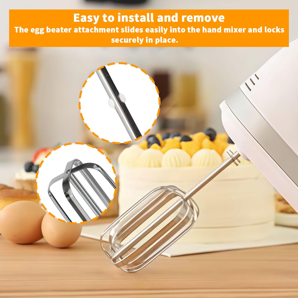 3MIRRORS Hand Mixer Beaters for Hamilton Beach Hand Mixers 62682RZ, 62692, 62695V, 64699, Stainless Steel stand mixer whisk Replacement Attachments 2-Pack