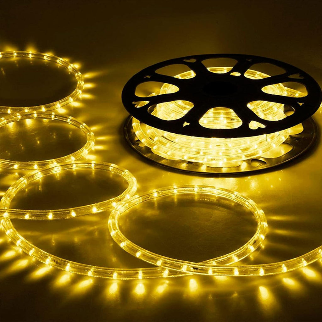 Skiennix 150ft LED Rope Lights - Waterproof, Connectable & Flexible Tube Lighting | 8 Modes, Warm White