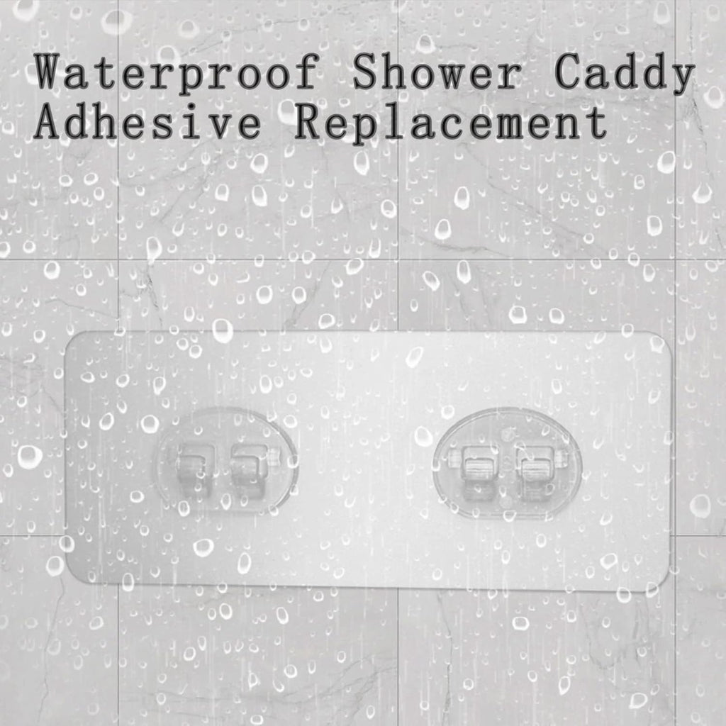 Skiennix Shower Caddy Adhesive | Strong Transparent Replacement Sticky Pads - No Drilling for Bathroom & Kitchen Storage