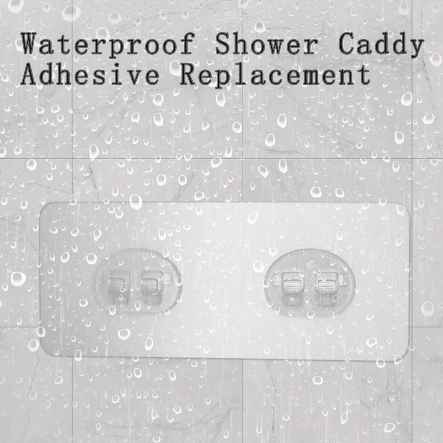 Skiennix Shower Caddy Adhesive | Strong Transparent Replacement Sticky Pads - No Drilling for Bathroom & Kitchen Storage