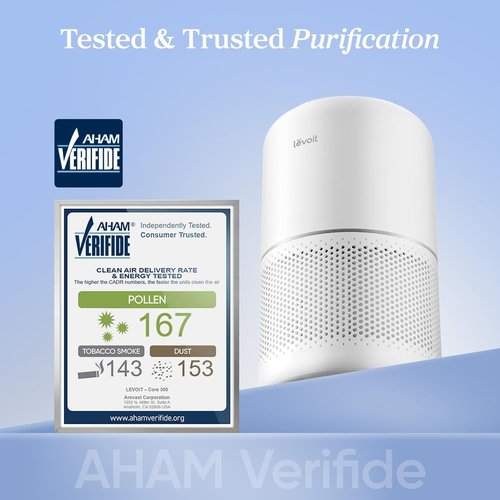 LEVOIT Air Purifier - HEPA Filter for Allergens & Pet Odors - Covers Up to 1,073 ft² - Core300-P, White, 2 Pack