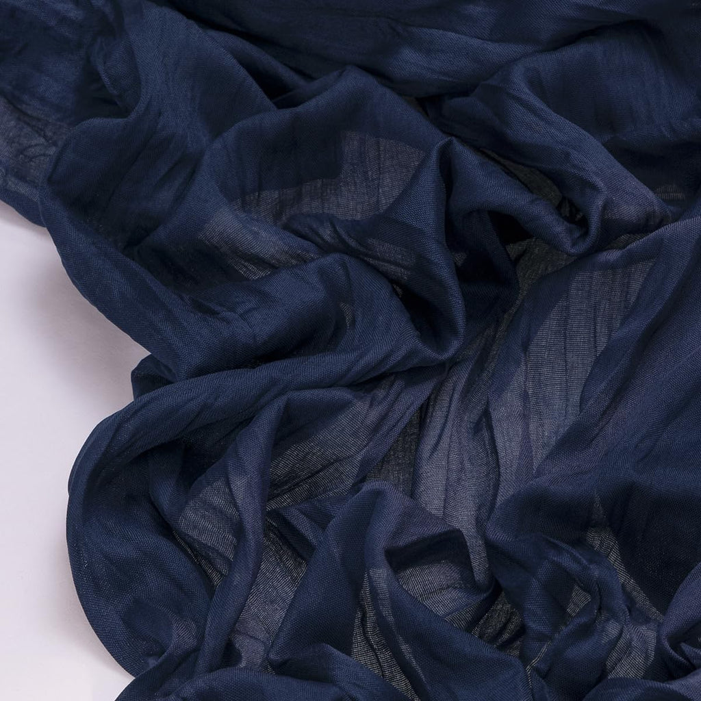 Socomi Cheesecloth Table Runner - 120 Inch Navy Blue Boho Rustic Design for Weddings & Events