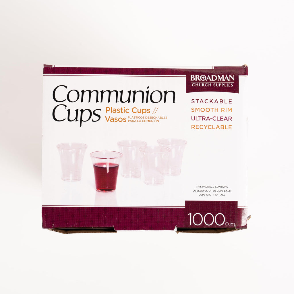 BROADMAN CHURCH SUPPLIES Plastic, Disposable, Recyclable Communion Cups, 4000 Count