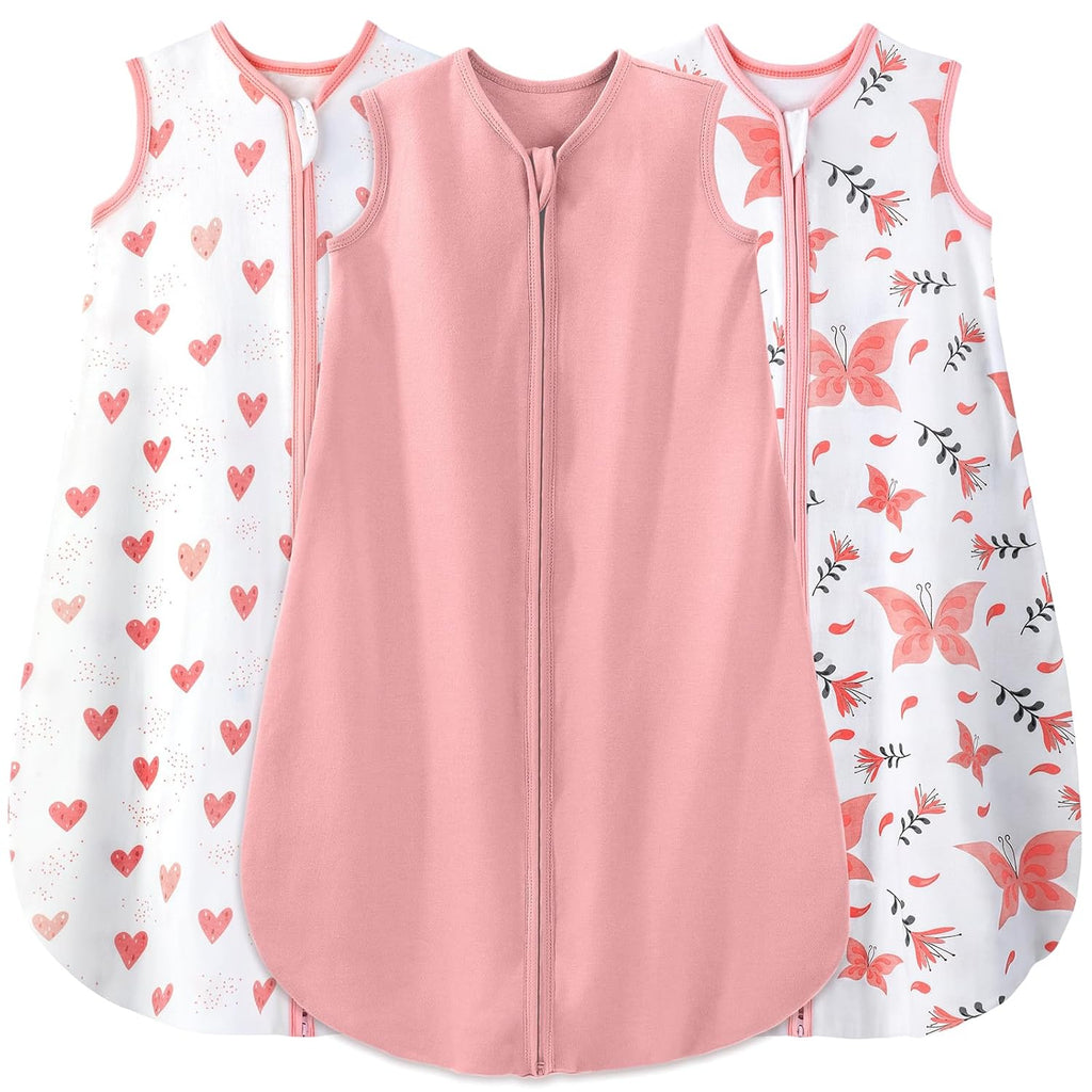 Yoofoss Baby Sleep Sack - 100% Organic Cotton Wearable Blanket | 2-Way Zipper, 0.5 TOG, 12-18 Months