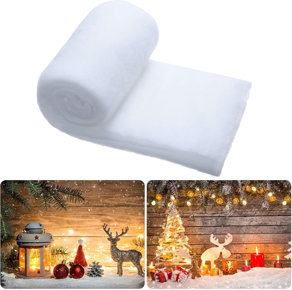 Tudomro Christmas Snow Blanket - Fluffy Faux Snow Roll for Holiday Decor | 15 Inch x 10 ft