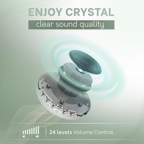 Calm Me White Noise Machine - Soothing Sound Therapy for Sleep & Office Privacy | 20 Sounds & Nightlight