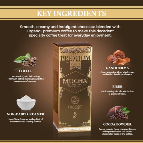 2 Boxes ORGANO Gourmet Cafe Mocha (30 sachets)