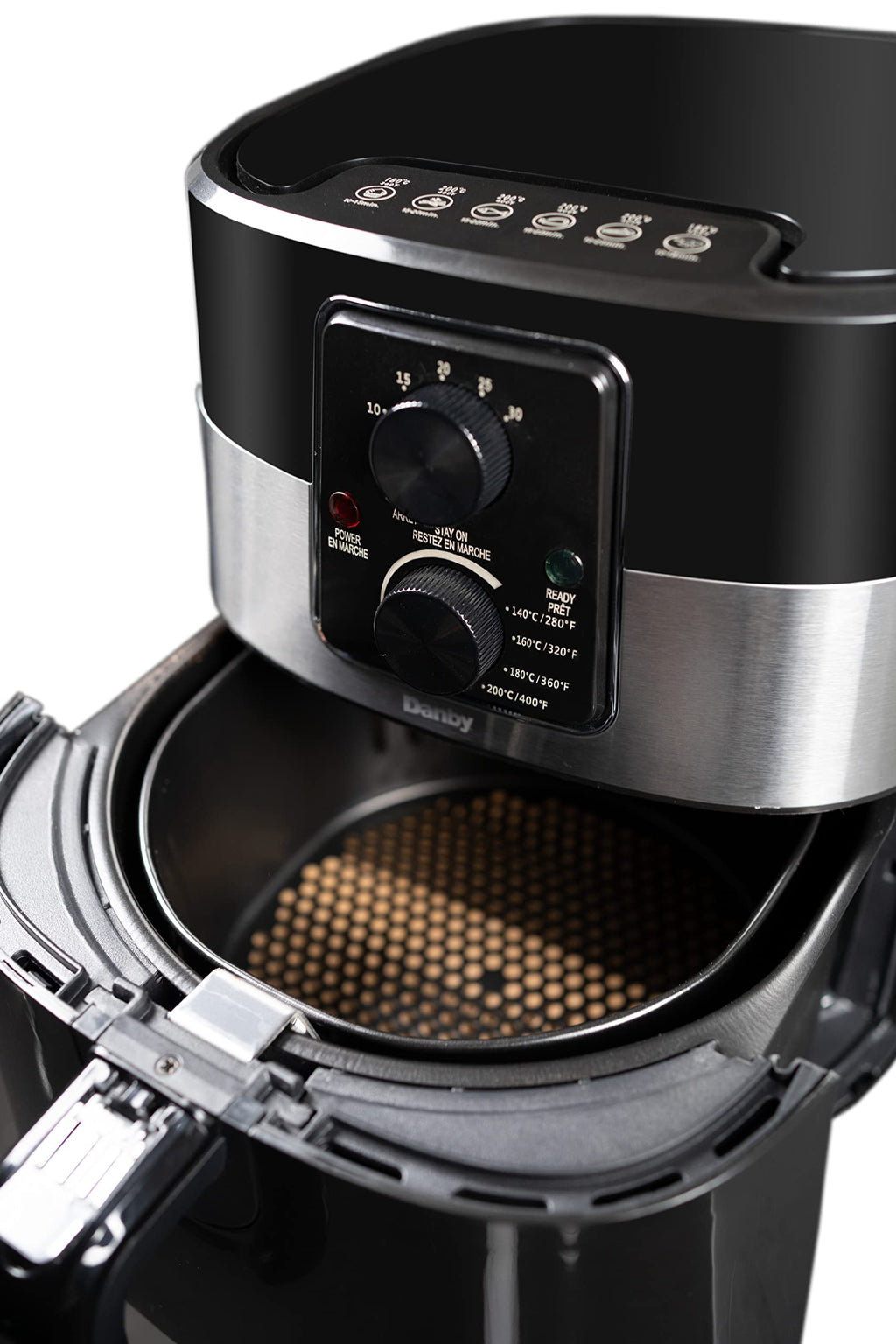 Danby DBAF03224BD11 3.2 Qt./3.5 L Air Fryer in Black with Timer, Adjustable Temperature, and Removeable Basket