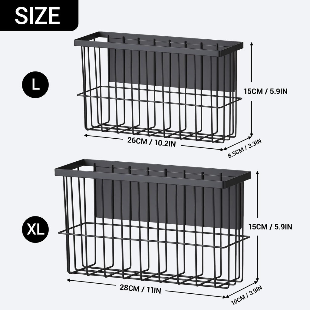 2-Pack Magnetic Basket, Dryer Ball Holder for Laundry Room Organization