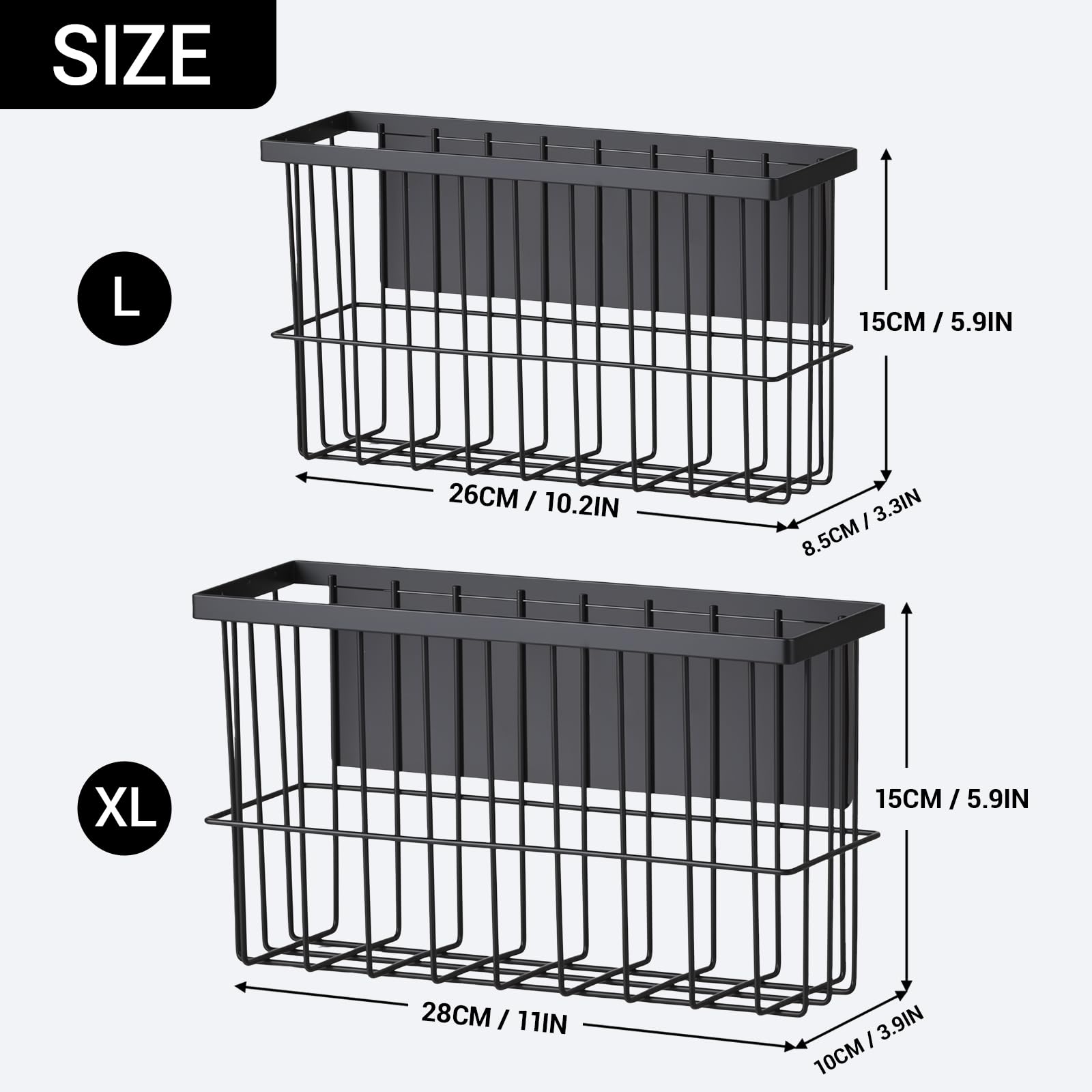 2-Pack Magnetic Basket, Dryer Ball Holder for Laundry Room Organization
