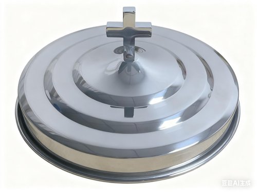 SruiSwei Polished Steel 2 PCS Communion Bread Plate with Cover for Churches,Stackable Communion Bread Tray Plates with Lid, 2 Stacking Communion Plate & 1 Bread Plate Lid
