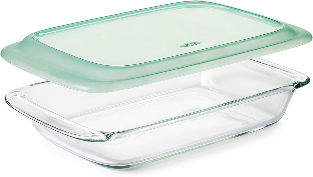 OXO Good Grips Glass Baking Dish Set - Freezer-to-Oven Safe, 3 Qt & 2 Qt, Clear, 9 x 13 & 8 x 8