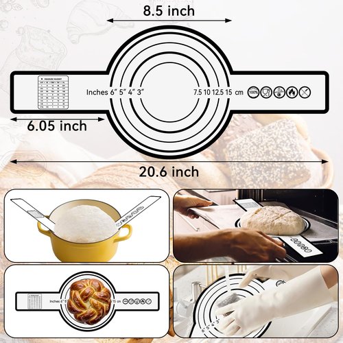 24 PCS Sourdough Starter Kit w/ 34oz Sourdough Starter Jar, Sourdough Bread Baking Supplies 9" Round & 10" Oval Silicone Banneton Bread Proofing (Yellow)