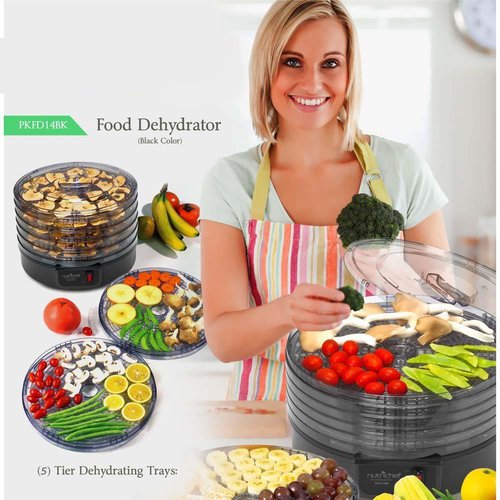 NutriChef AZPKFD14BK Food Dehydrator, Black