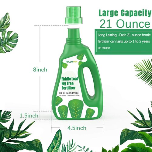 FOLLOWIN Fiddle Leaf Fig Fertilizer - Concentrated Liquid Plant Food for Ficus Lyrata, 21 fl oz